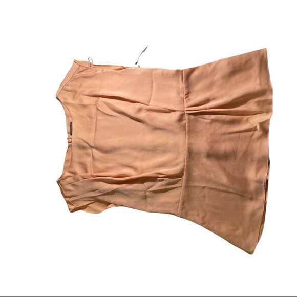 NWT Vince Camuto Women's Extend Shoulder Cinced Waist Blouse, Apricot Cream, S - Picture 4 of 7